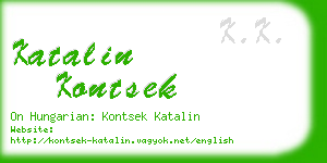 katalin kontsek business card